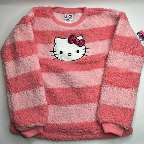 Sanrio Hello Kitty Striped Sweater Girls Size 8/10 - Picture 1 of 4